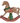 CAVALLO DONDOLO NATALE CON LED IN POLIRESINA