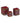SET 3 PZ CASPO' QUADRATI LATTA ROSSO E ORO