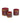 SET 3 PZ CASPO' TONDI LATTA ROSSO E ORO