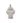 VASO TRAFORATO CON COPERCHIO IN CERAMICA BIANCO
